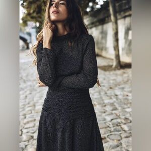 Zara Black and White Patterned Dress